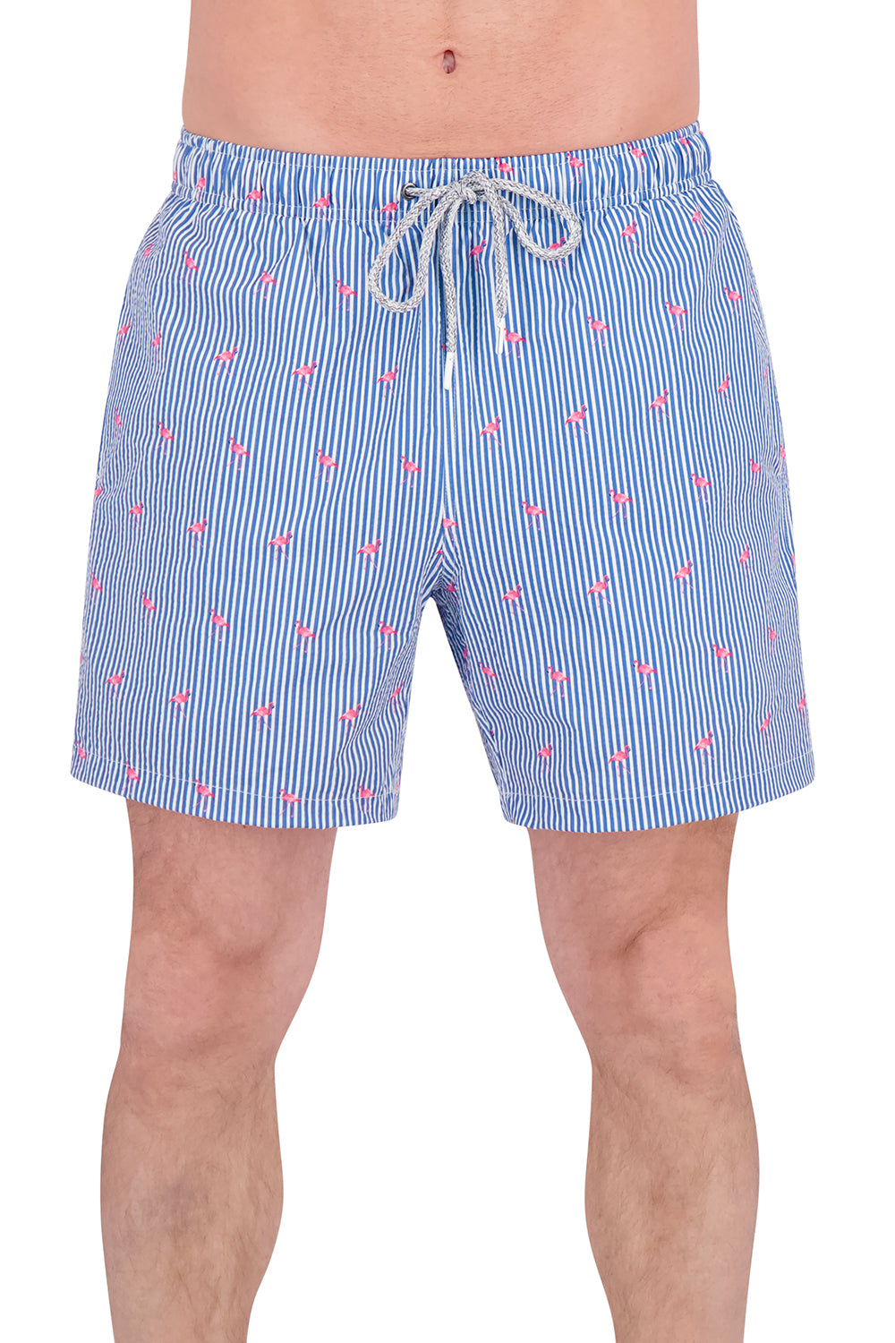 STRIPE FLAMINGO SEERSUCKER - 6