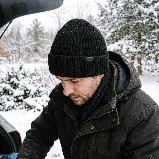 2-Pack Lined Chunky Ribbed Cuffed Beanies