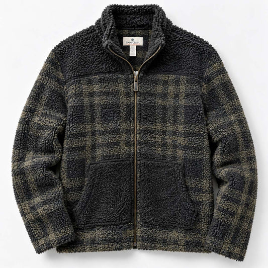 Sprucewell Plaid Sherpa Full-Zip Jacket