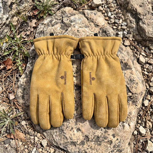 Distressed Pebble Faux Leather Gloves