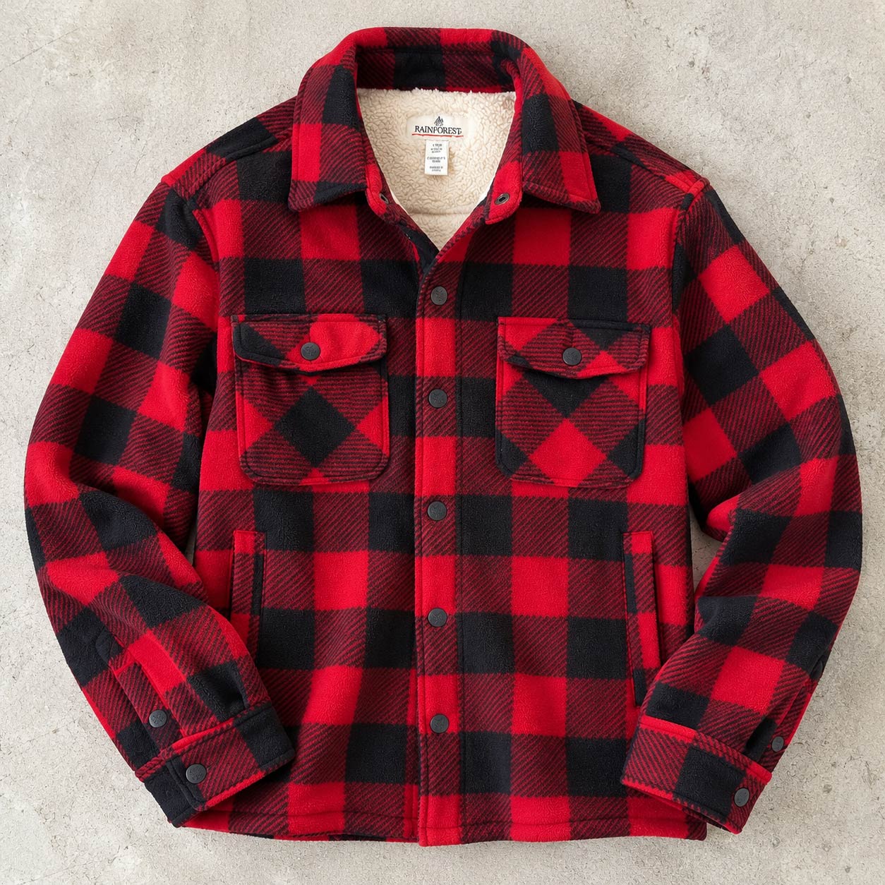 Edgewood Bonded Fleece Plaid Shirt Jacket | Rainforest