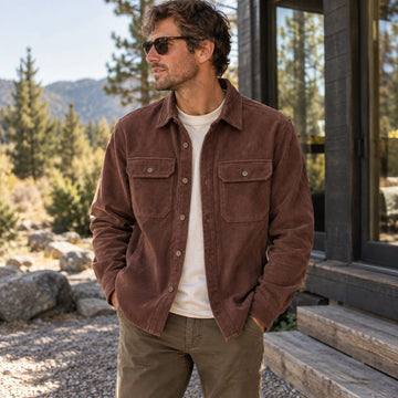 Flint Oak Microsuede Overshirt