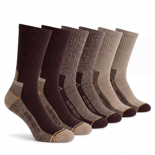 6 PACK MEN'S OUTDOOR CREW SOCK