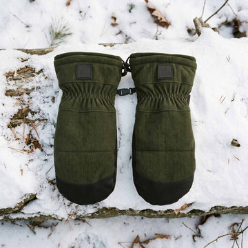 Mixed Media Corduroy Ski Mittens