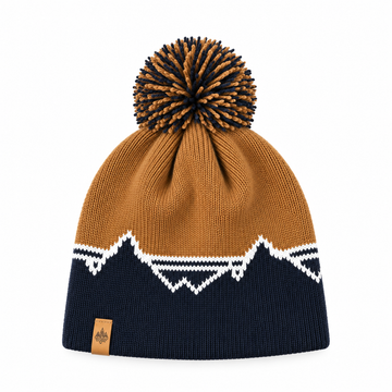 Men’s Linear Mountain Stripe Pom-Pom Beanie