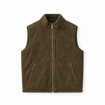 Micro Suede Sherpa-Lined Vest