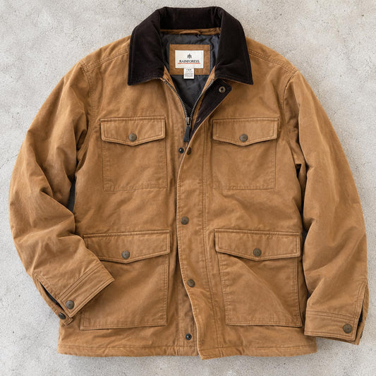 Oxford 4-Pocket Corduroy Collar Barn Coat