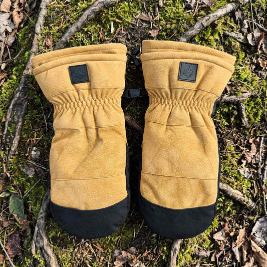 Pebble Faux Leather Mittens