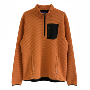 BOX GRID BONDED FLEECE 1/4 ZIP