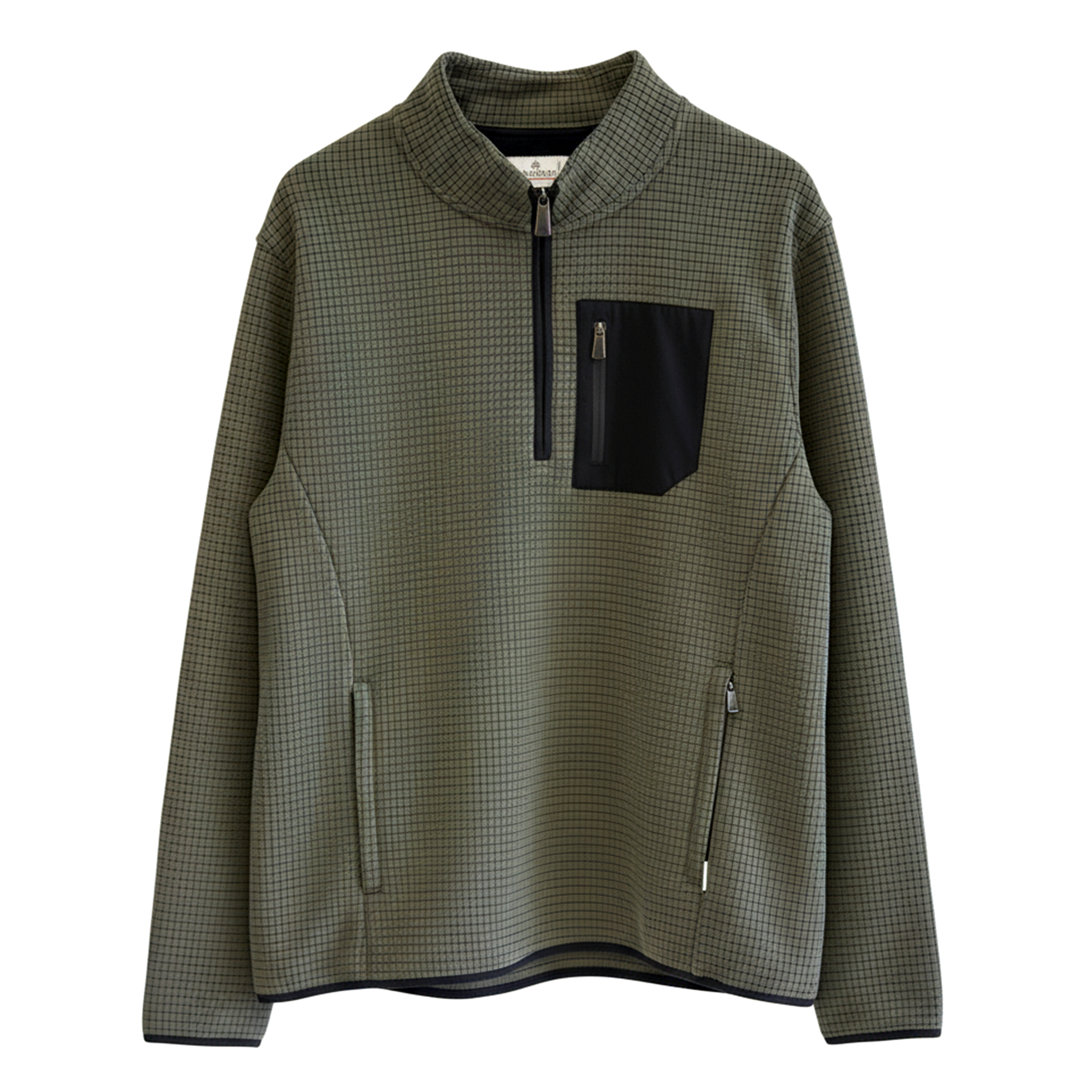 BOX GRID BONDED FLEECE 1/4 ZIP