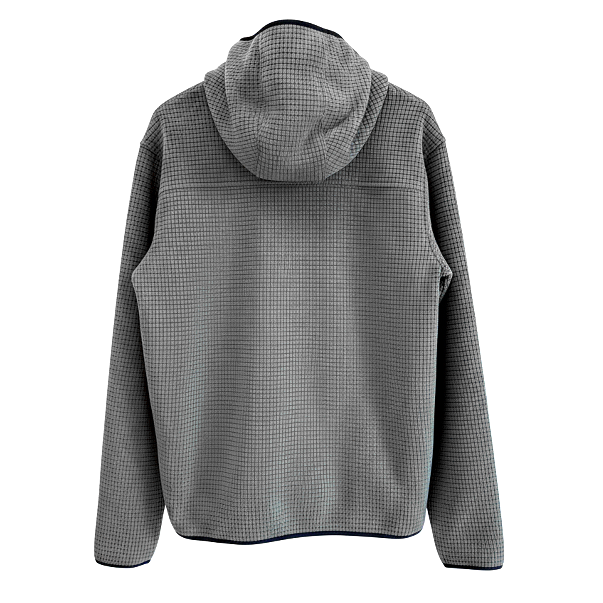 BOX GRID BONDED FULL ZIP WITH HOOD