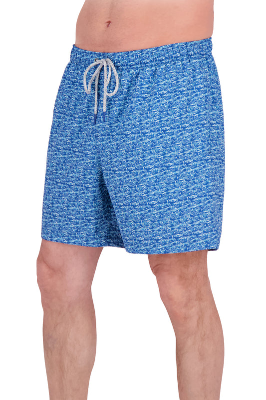 SEERSUCKER SEA TURTLE - 6" INSEAM  (MESH LINER)