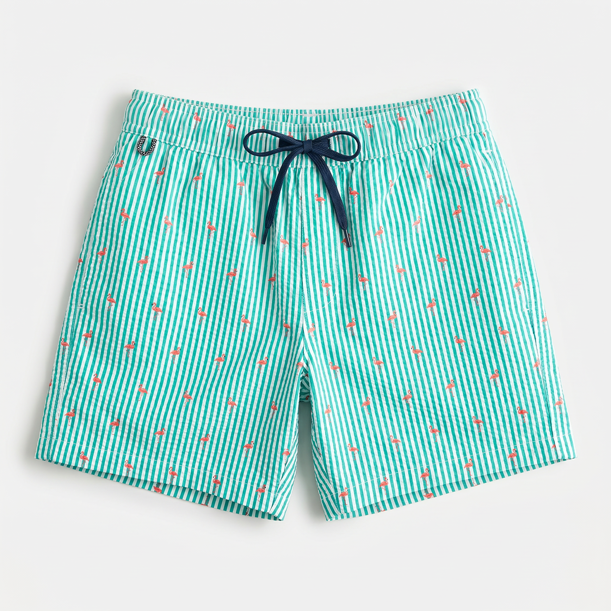 STRIPE FLAMINGO SEERSUCKER - 6