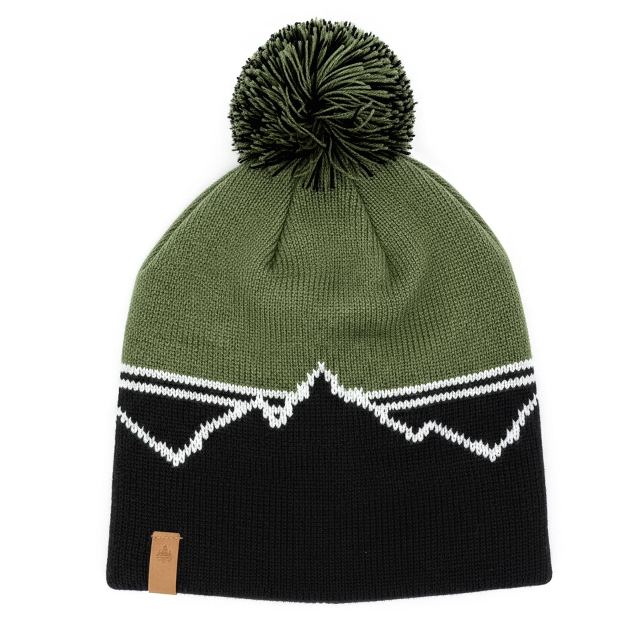MENS LINEAR MOUNTAIN STRIPED POM-POM HAT