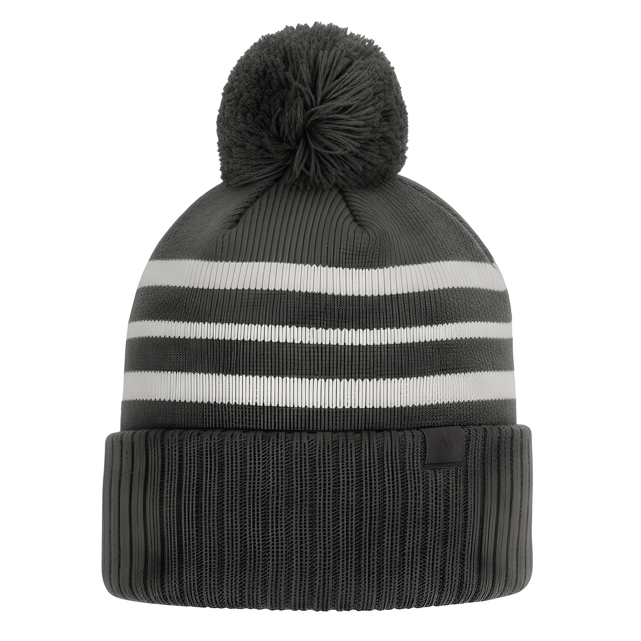 La Ligne Pom Pom Merino Wool Beanie Hat Archive Stripe Pom Beanie – Marine Layer main image 2
