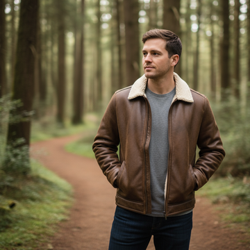 SHERLING LINED NUBUCK AVIATOR