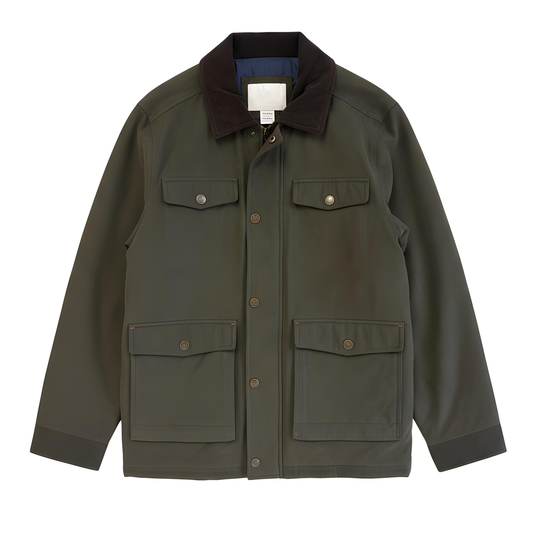 OXFORD 4 POCKET CORDUROY SHIRT COLLAR BARN COAT