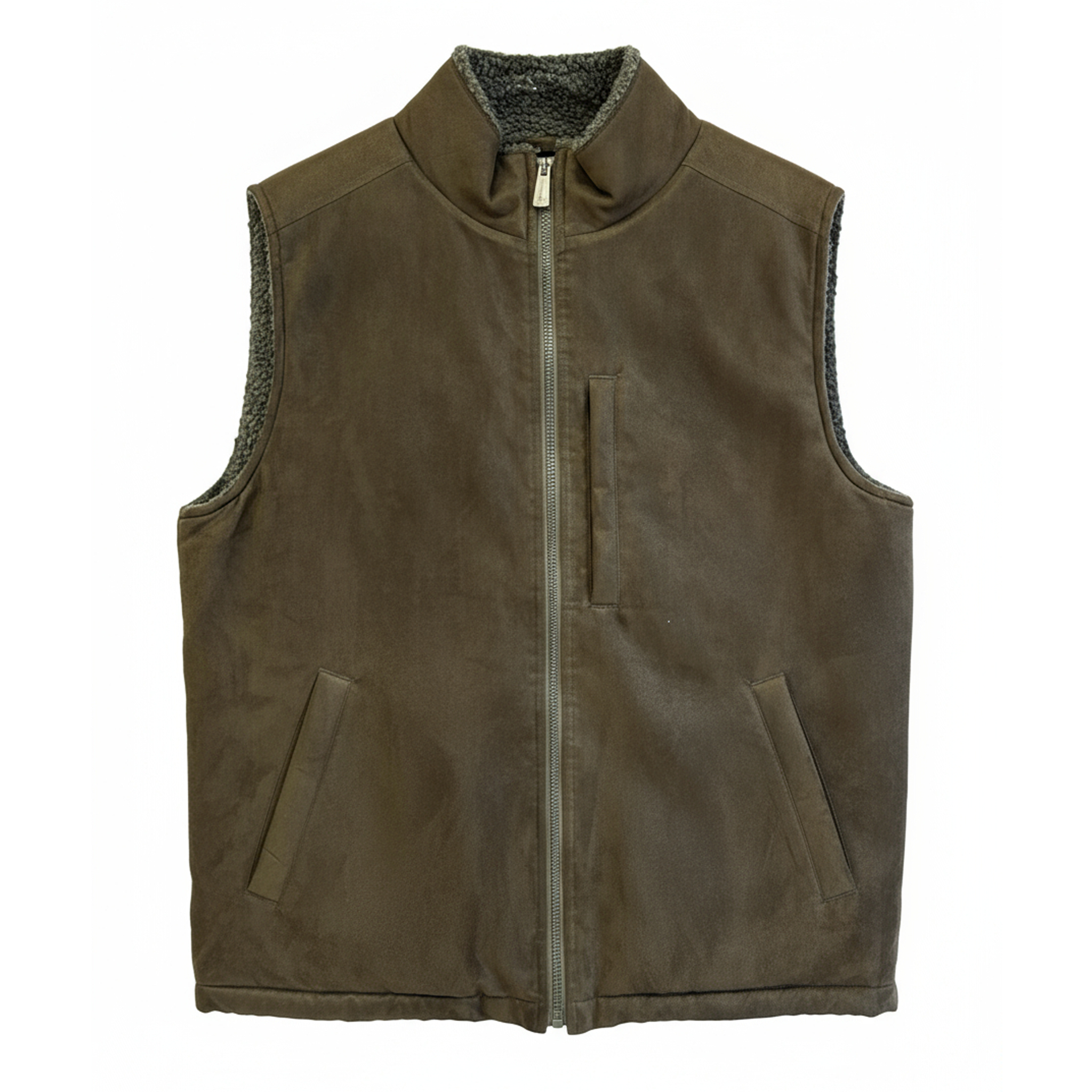 MICRO SUEDE SHERPA VEST