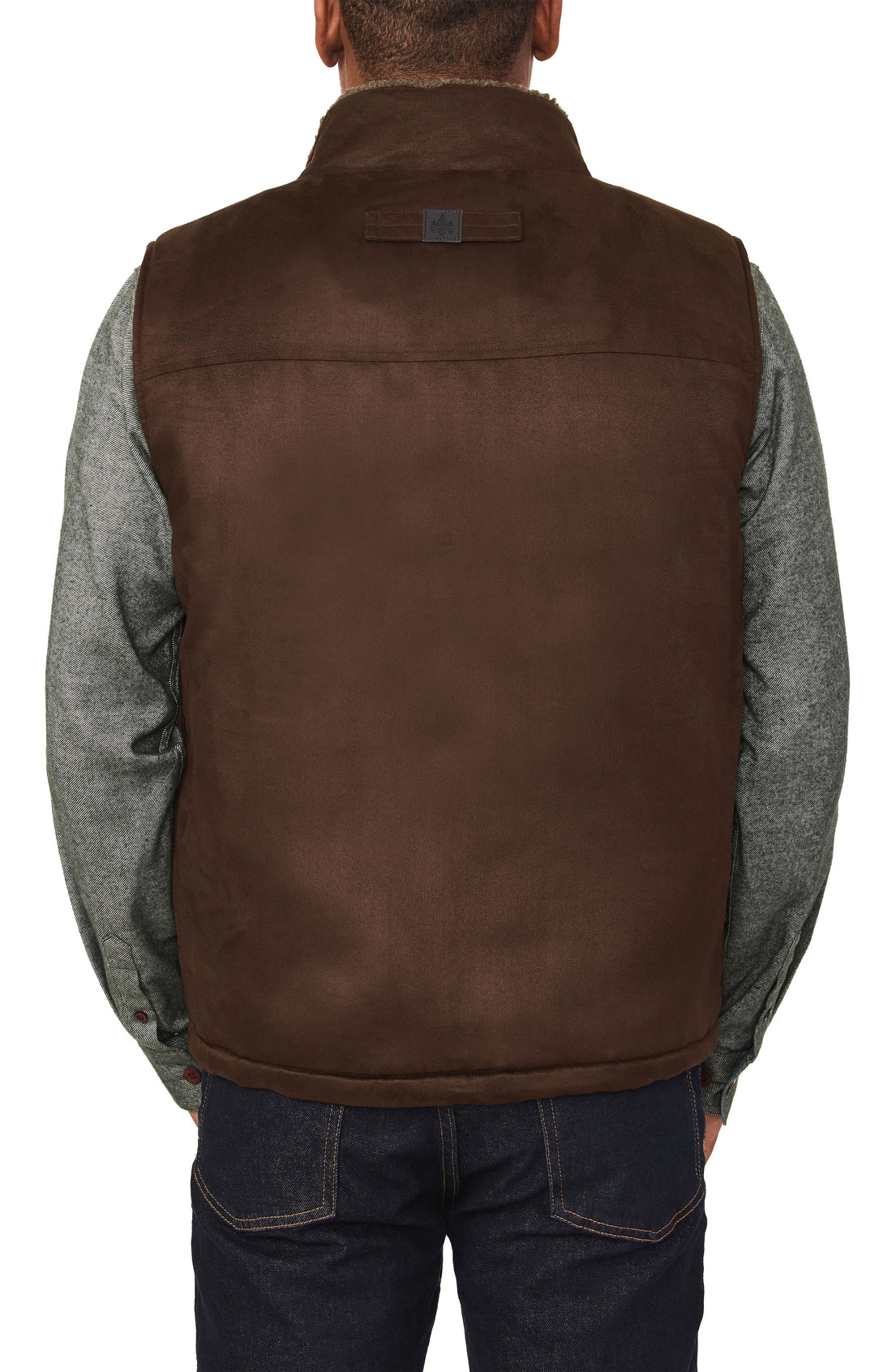 MICRO SUEDE SHERPA LINED VEST