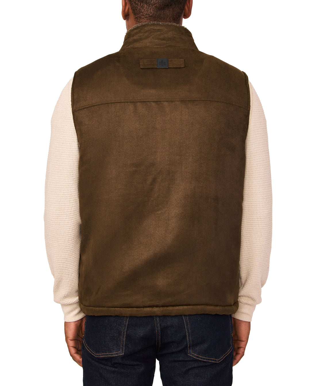 MICRO SUEDE SHERPA LINED VEST