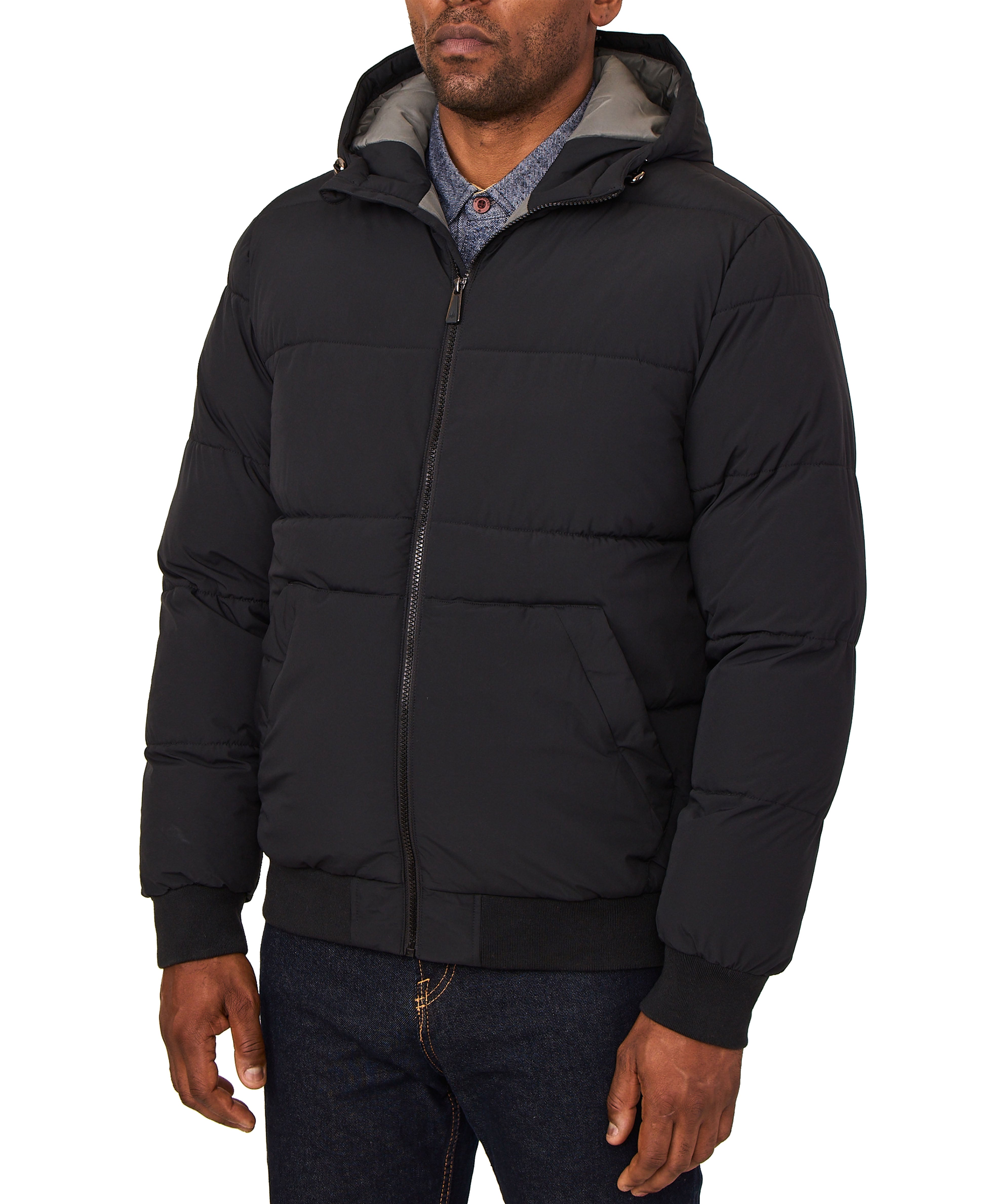 Black hooded sales ultimate puffer jacket