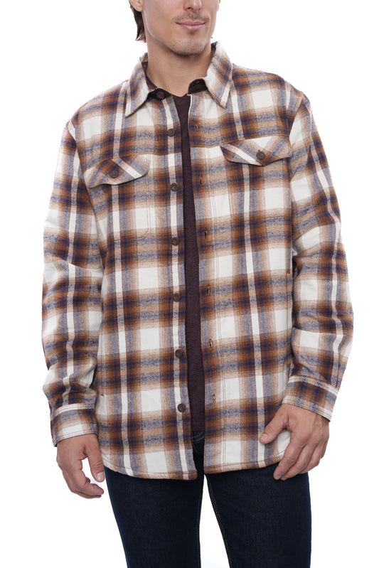 THE ARCTIC SHERPA LINED FLANNEL SHIRT JACKET