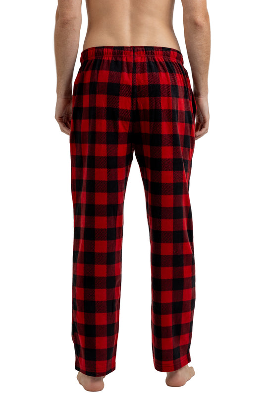 MICRO FLEECE PLAID LOUNGE PANT - ROLLED PACKAGING