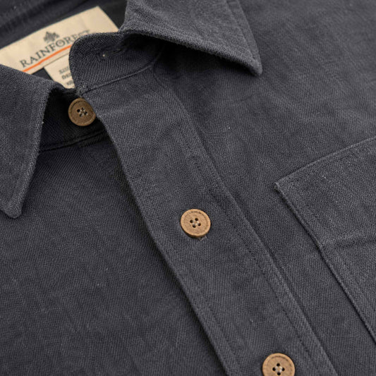 Brushed Moleskin Button-Front Shirt