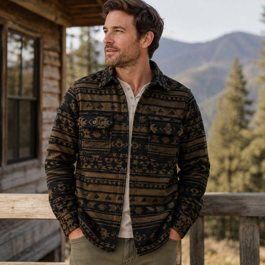 EDGEWOOD FLEECE BONDED AZTEC SHIRT