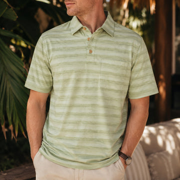 PREMIUM STRIPE PIQUE S/S POLO PREMIUM STRIPE POLO