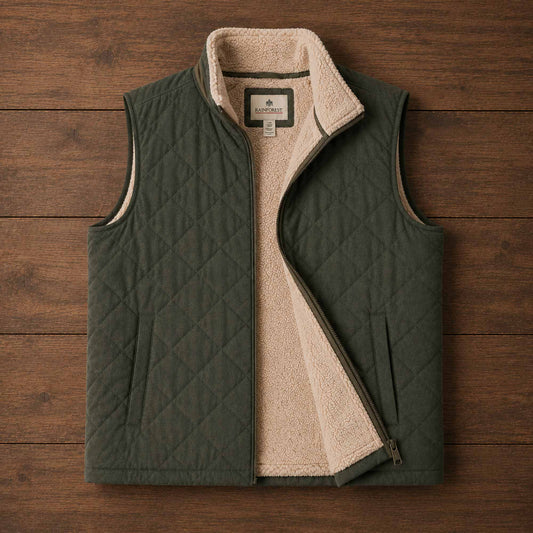 Micro Oxford Sherpa-Lined Vest
