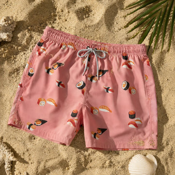 ROCK AND ROLL PRINT SWIM TRUNK