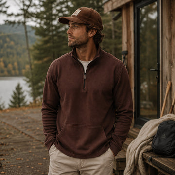 LONG SLEEVE STRIPE QUARTER ZIP