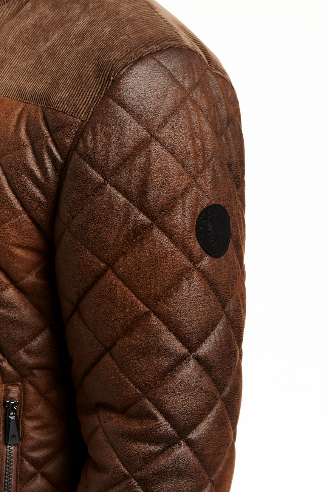 SINGLE LAYER QUILTED NUBUCK JACKET with THERMOLUXE FILL