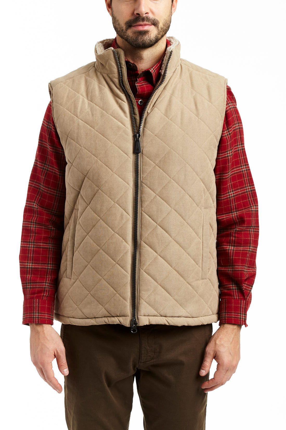 MICRO OXFORD with SHERPA LINED VEST