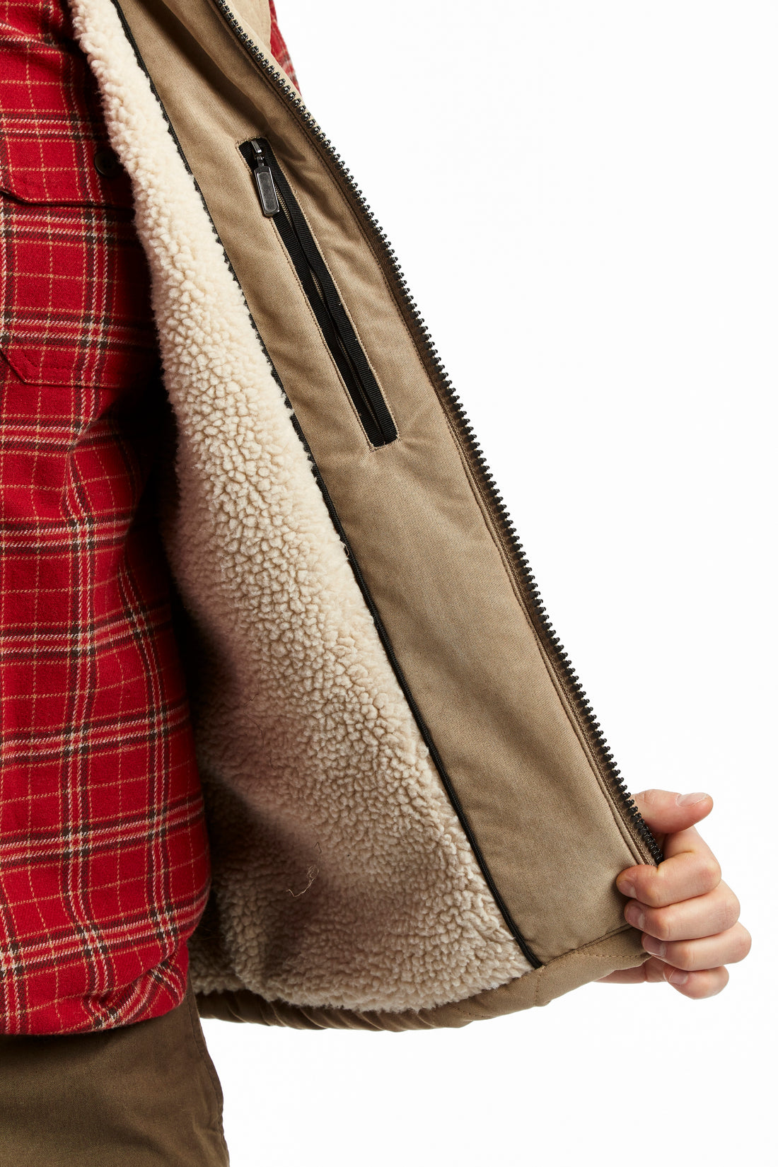 MICRO OXFORD with SHERPA LINED VEST