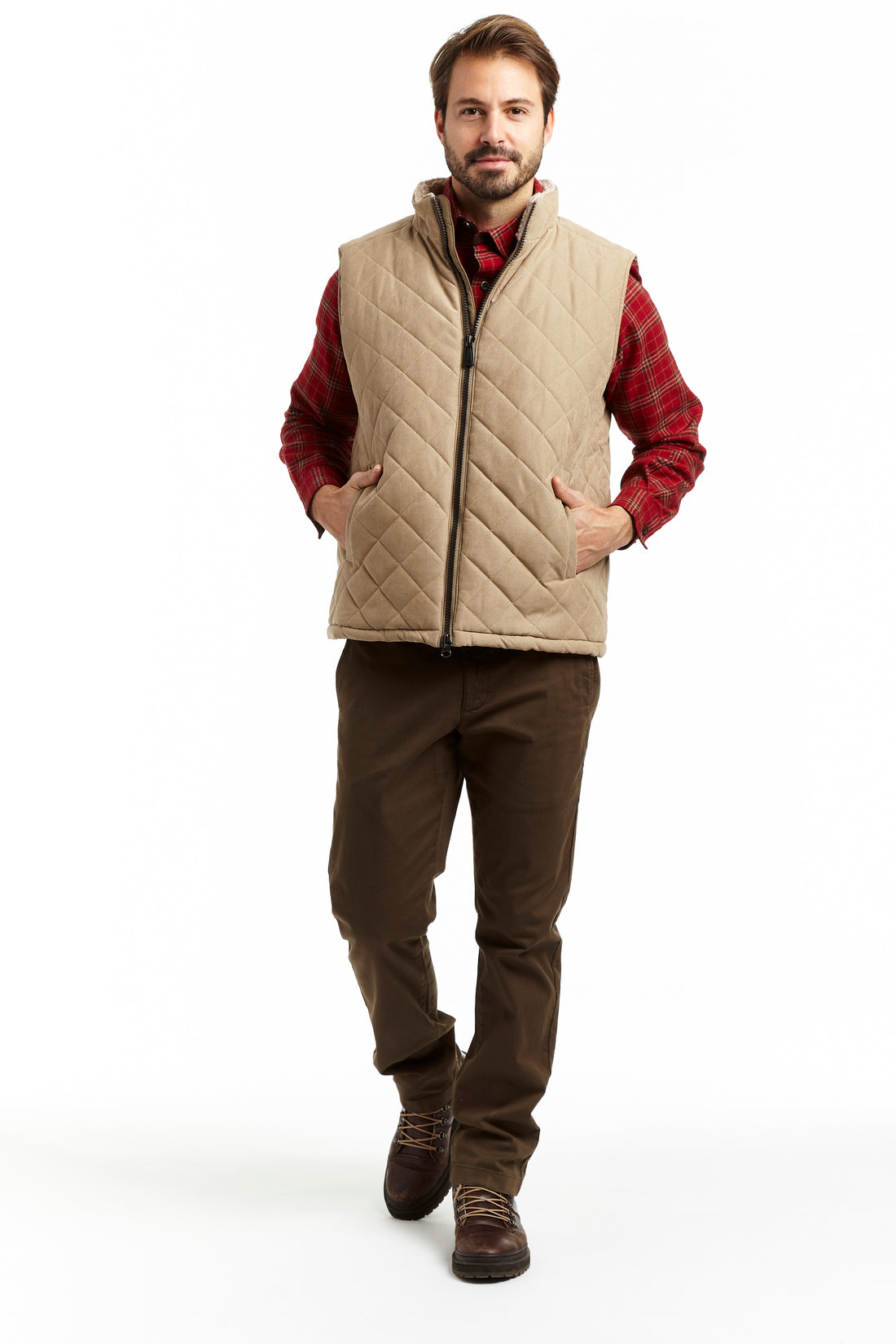 MICRO OXFORD with SHERPA LINED VEST