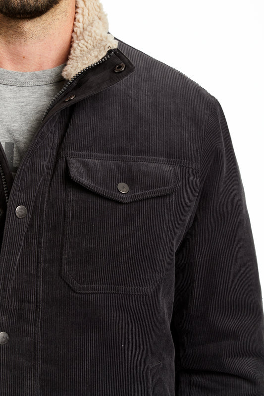 CORDUROY TRUCKER JACKET SHERPA LINED