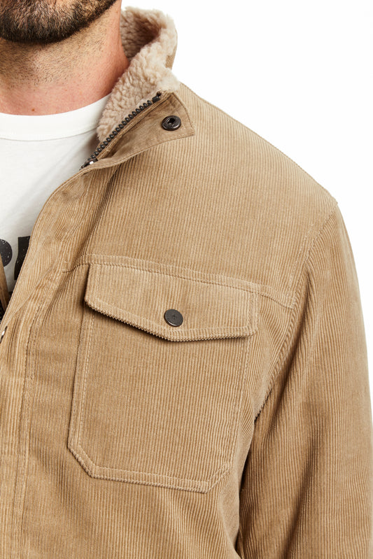 CORDUROY TRUCKER JACKET SHERPA LINED