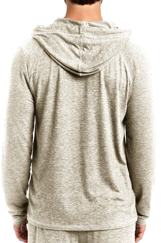 BRUSHED JERSEY LOUNGE HOODIE